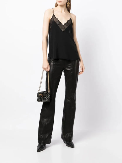 Lace-Trim Slip Top