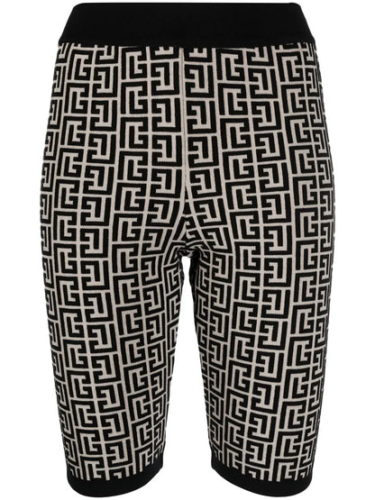 Monogram-Print Knitted Shorts