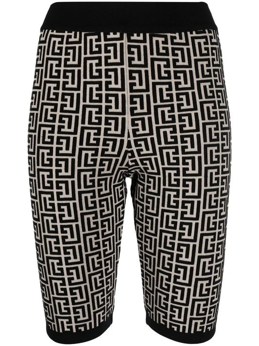 Monogram-Print Knitted Shorts