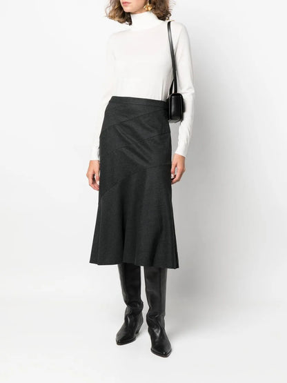 Ribbed-Knit Roll Neck Jumper