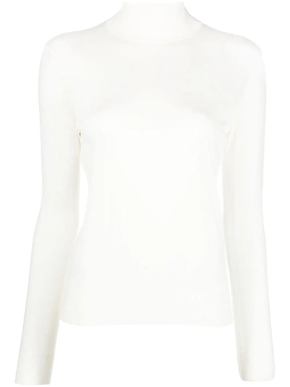 Ribbed-Knit Roll Neck Jumper