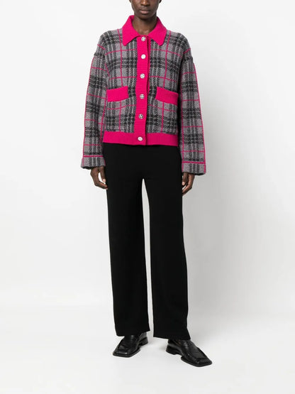 Straight-Leg Knitted Trousers