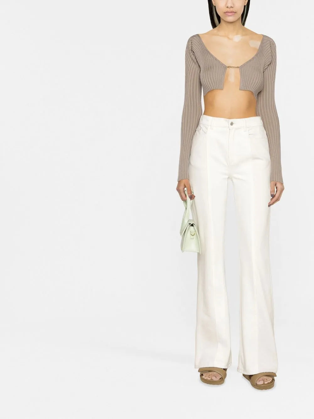 La Maille Pralu Cropped Cardigan