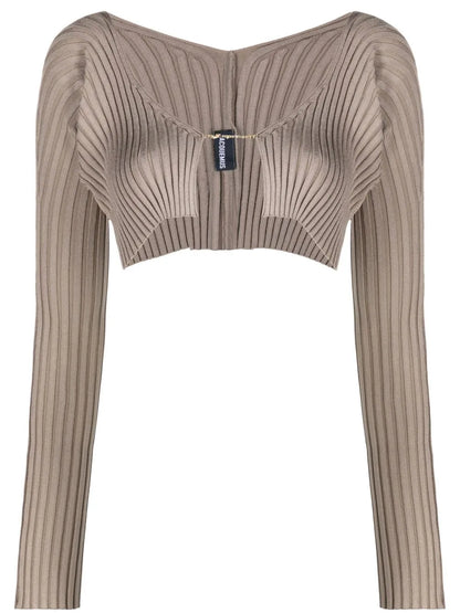La Maille Pralu Cropped Cardigan