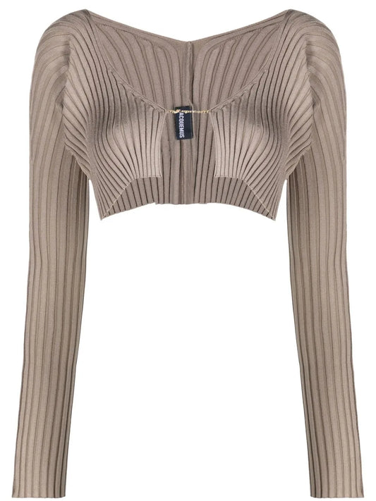 La Maille Pralu Cropped Cardigan
