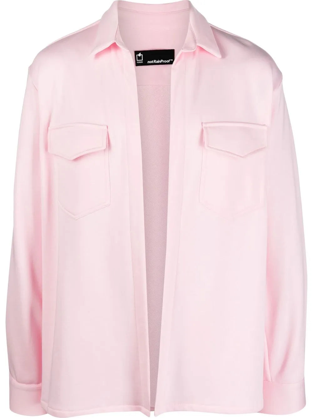 Open-Front Cotton Shirt Jacket
