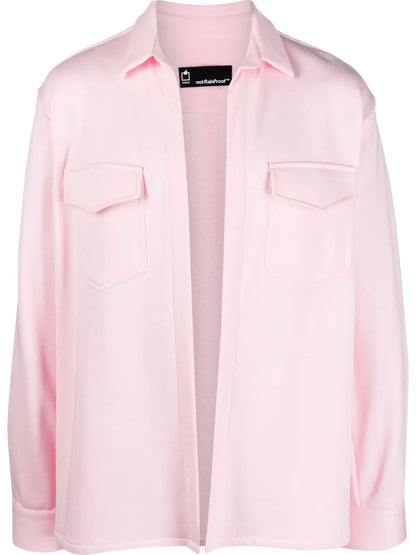 Open-Front Cotton Shirt Jacket