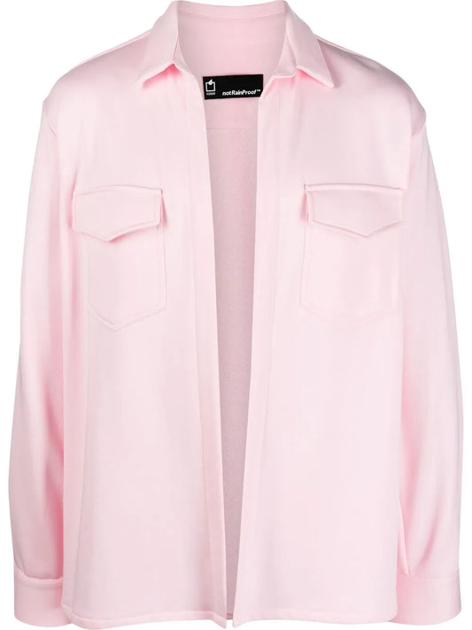 Open-Front Cotton Shirt Jacket