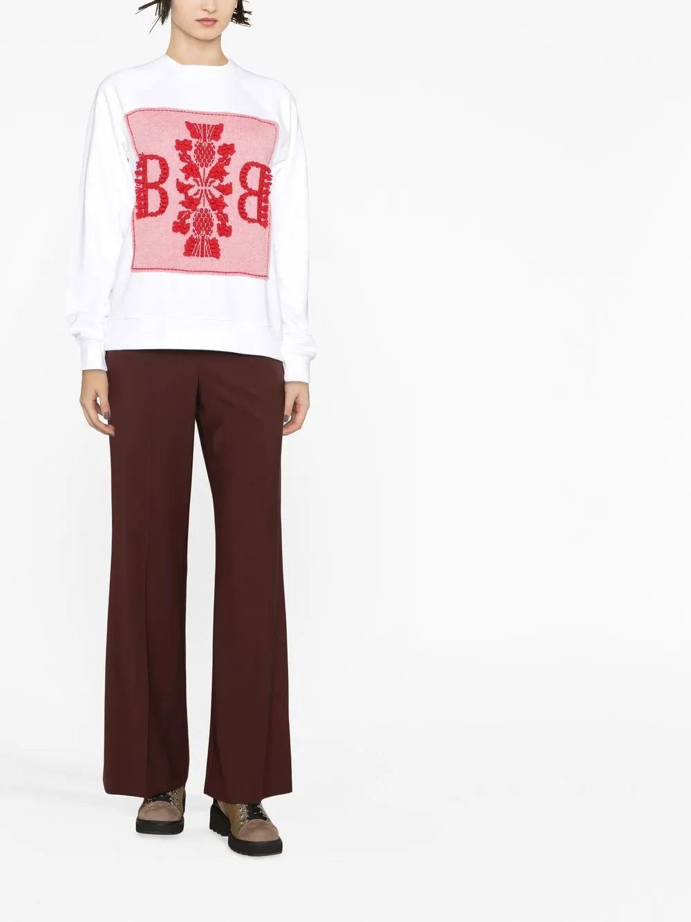 Embroidered Panelled Sweatshirt