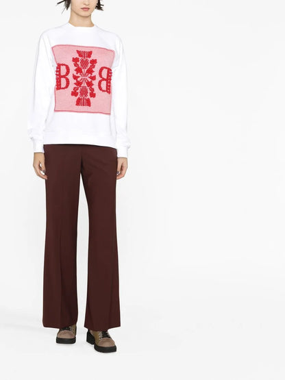 Embroidered Panelled Sweatshirt
