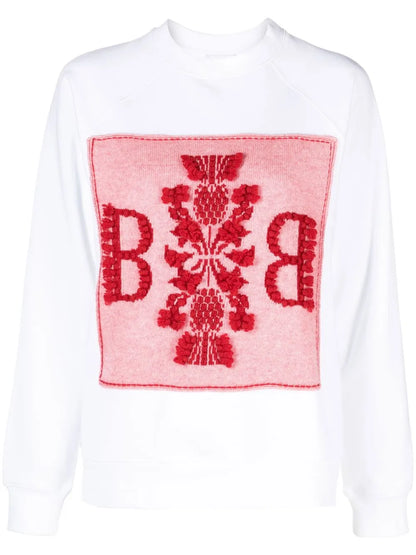Embroidered Panelled Sweatshirt