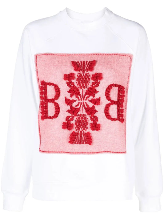 Embroidered Panelled Sweatshirt