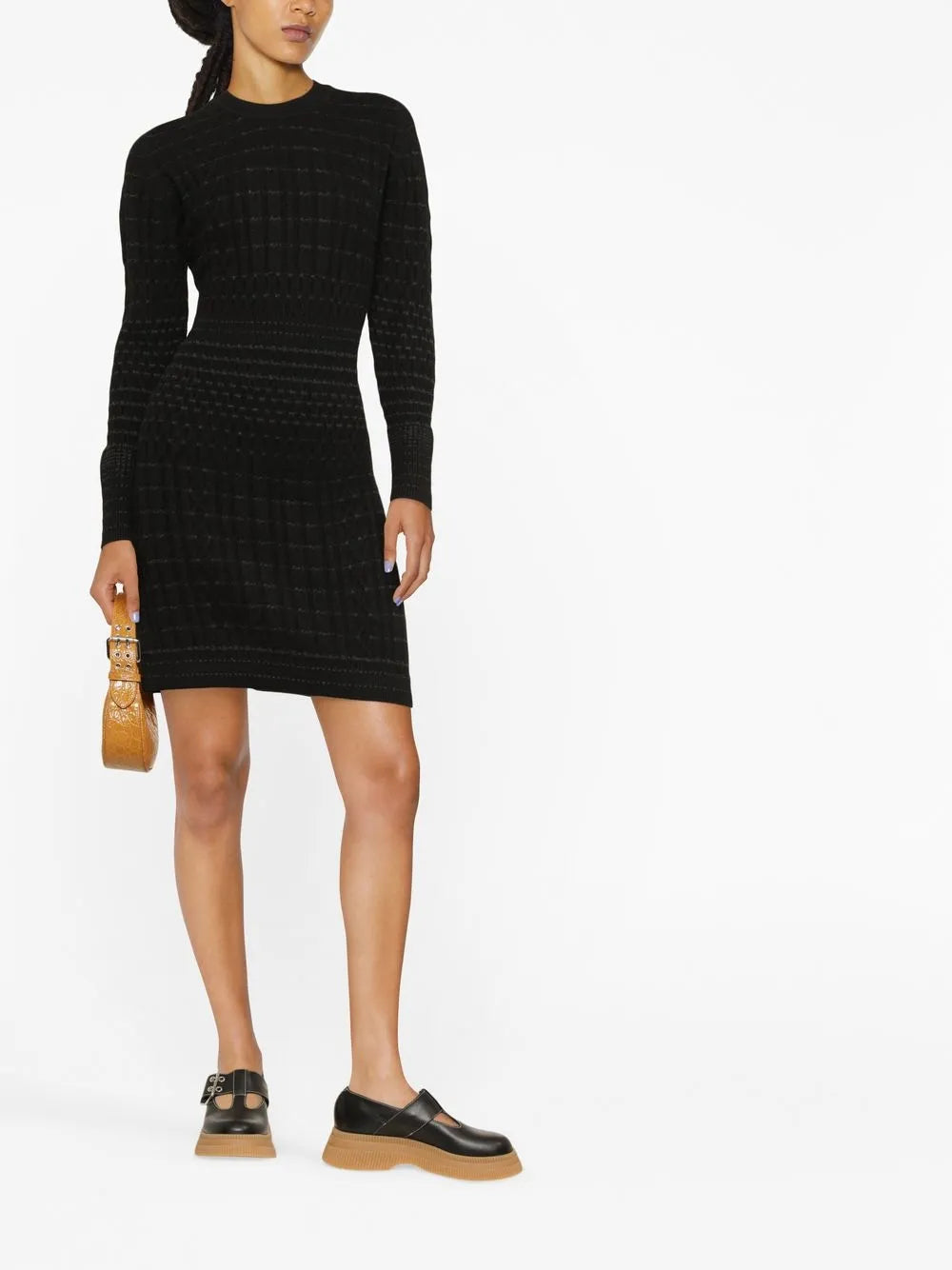Smocked Cashmere Minidress