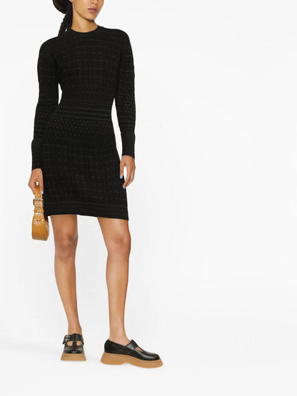 Smocked Cashmere Minidress