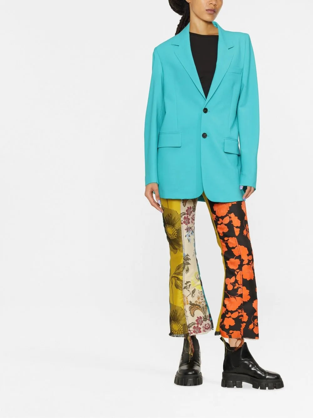 Notched Lapels Single-Breasted Blazer