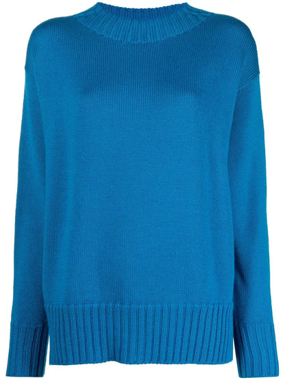 Ribbed-Trim Merino Jumper