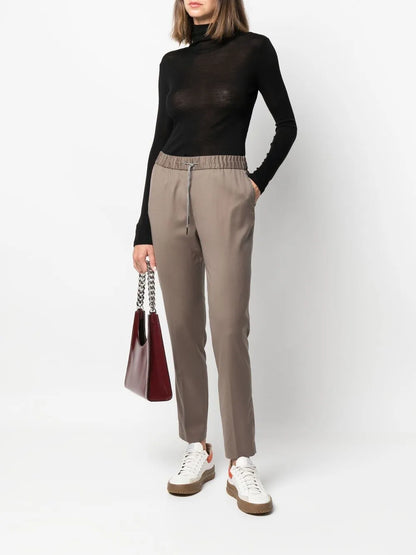 Drawstring Tapered Trousers