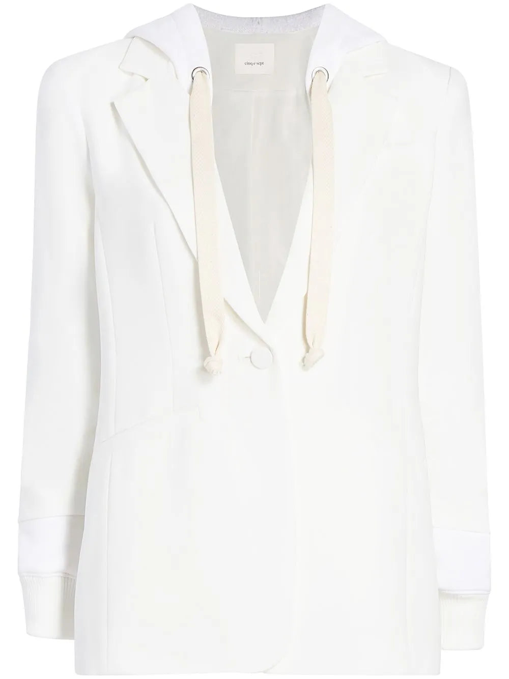 Single-Breasted Hooded Blazer