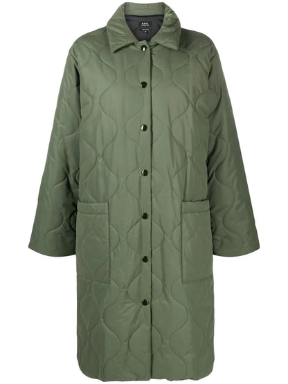 Single-Breasted Quilted Coat