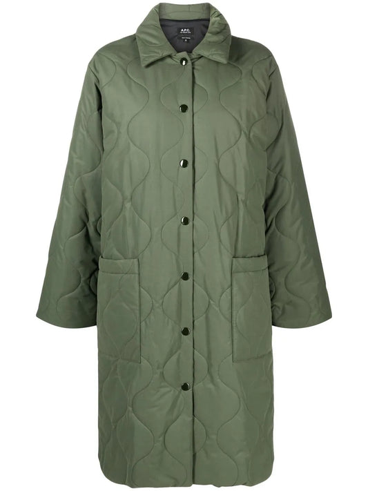 Single-Breasted Quilted Coat