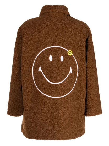 Smiley Face Button-Up Coat