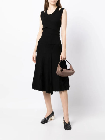 Pleated A-Line Skirt