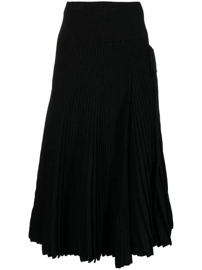 Pleated A-Line Skirt