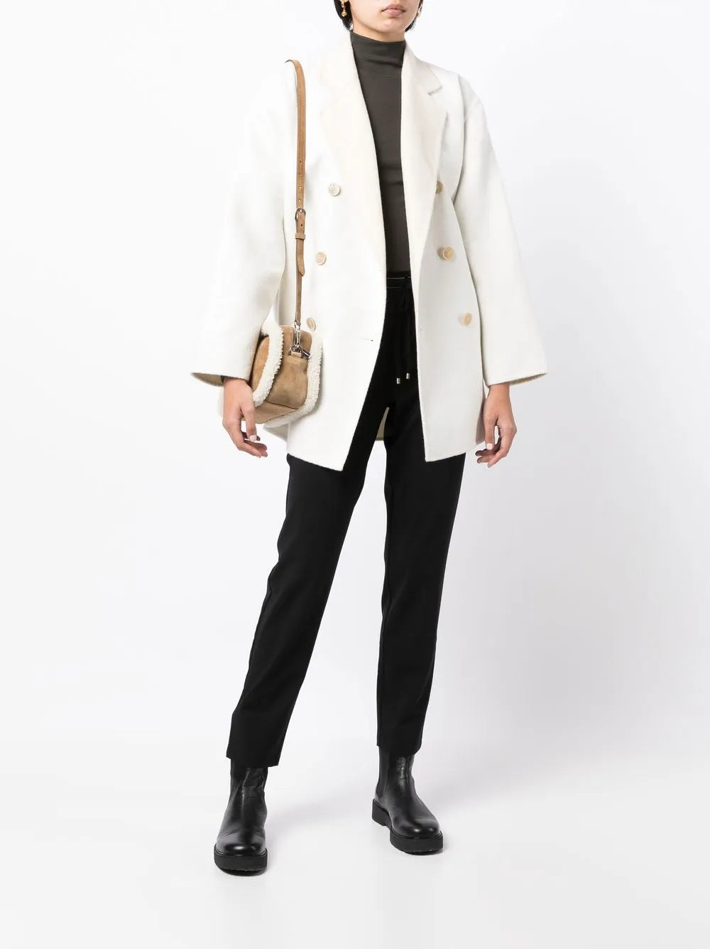 Double-Breasted Fastening Coat