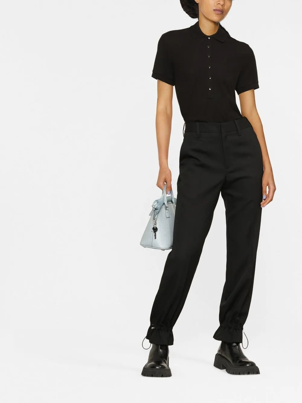 Logo-Patch Cotton Polo Top