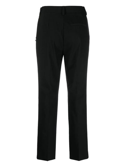Straight-Leg Cropped Tailored Trousers