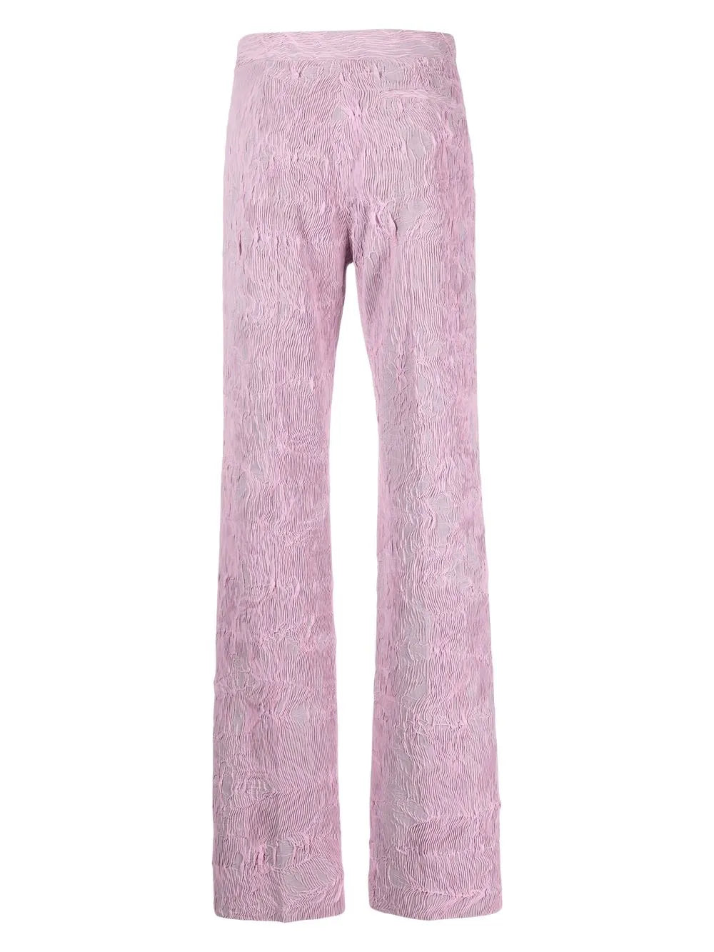 Textured-Finish Wide-Leg Trousers