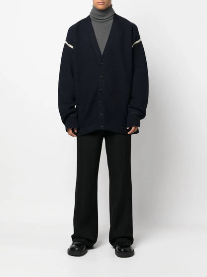 Elbow-Patch V-Neck Cardigan