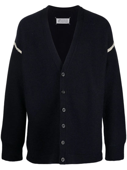 Elbow-Patch V-Neck Cardigan