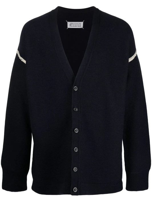 Elbow-Patch V-Neck Cardigan