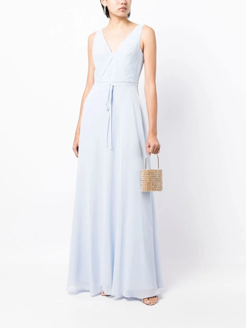 Rear Tie-Fastening Detail Gown