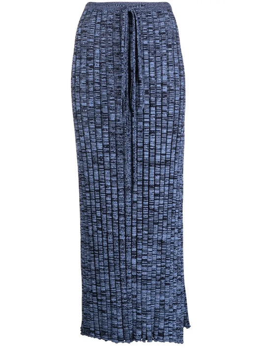 Ribbed Marl-Knit Maxi Skirt