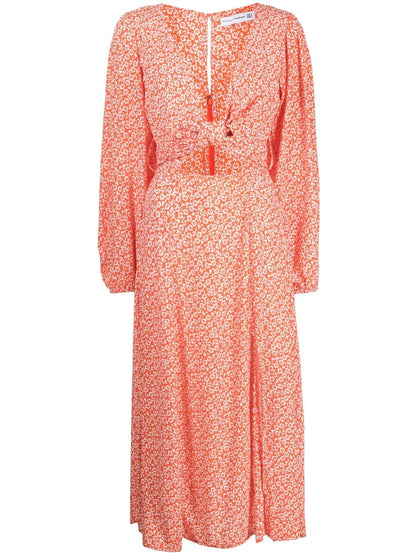 Floral-Print Midi Dress