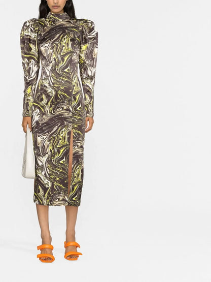 Abstract Print Dress