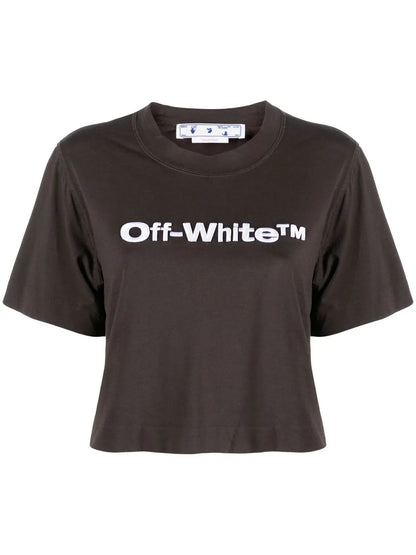 Cropped Logo-Print T-Shirt