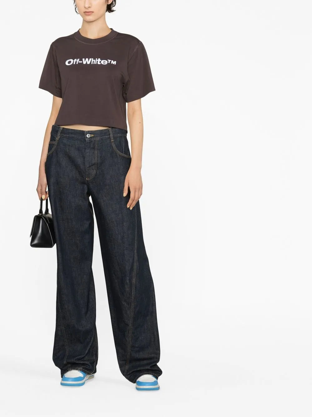 Cropped Logo-Print T-Shirt