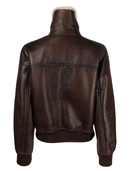 Niketa Shearling-Lined Leather Jacket