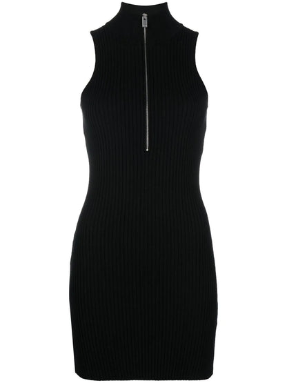 Zip-Up Knit Dress