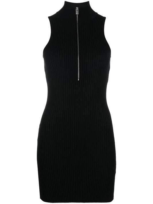 Zip-Up Knit Dress