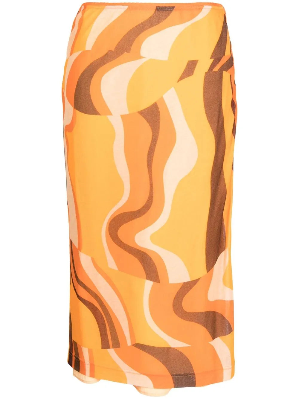 Mirren Abstract-Pattern Midi Skirt