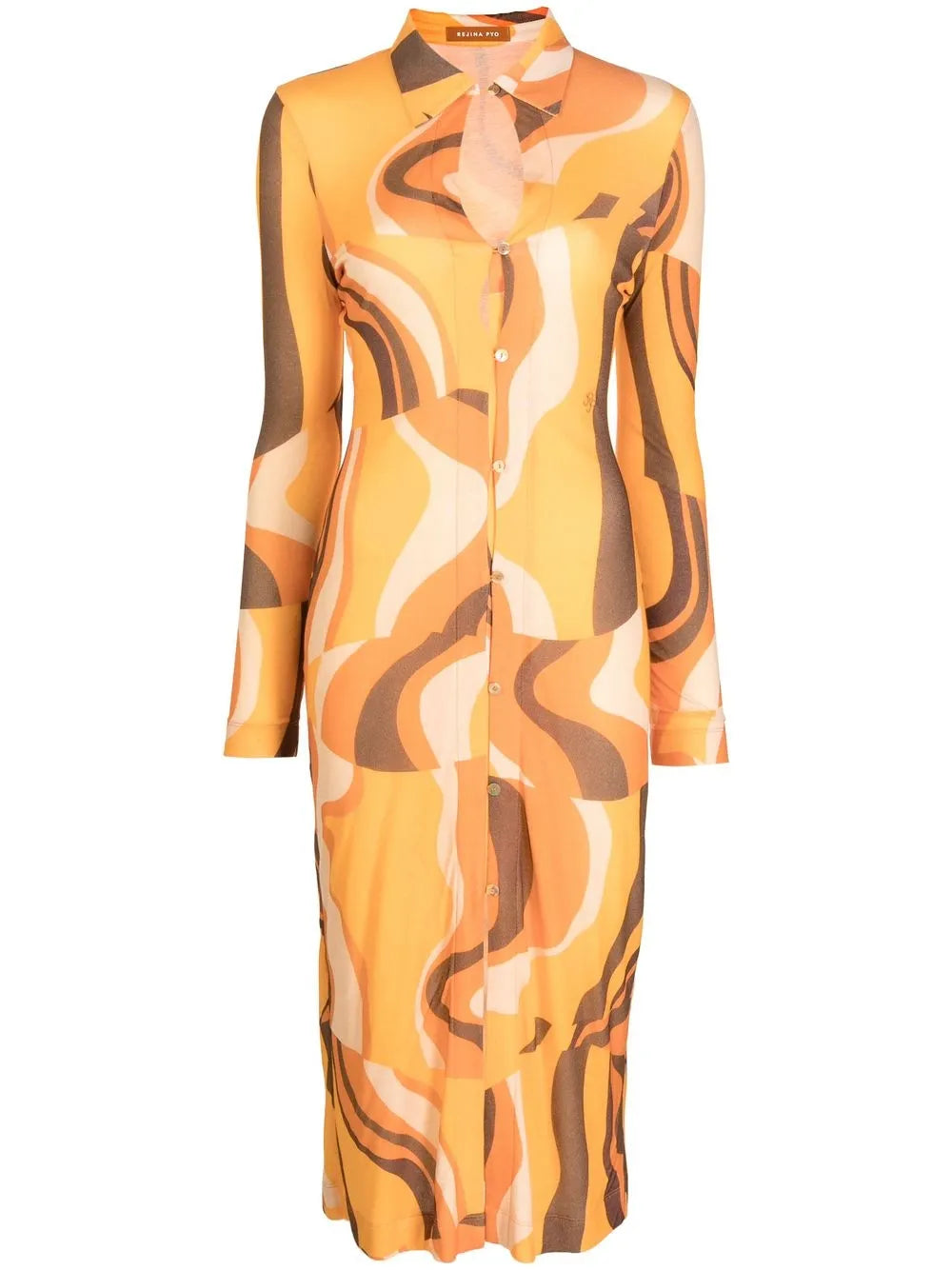 Sana Abstract-Pattern Shirt Dress