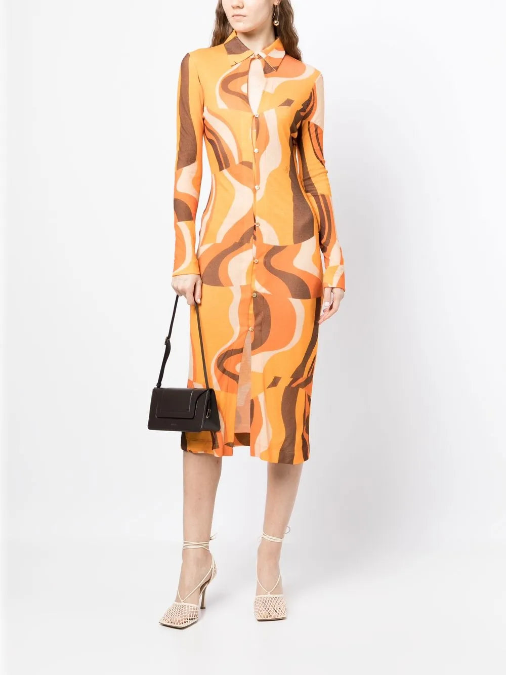 Sana Abstract-Pattern Shirt Dress