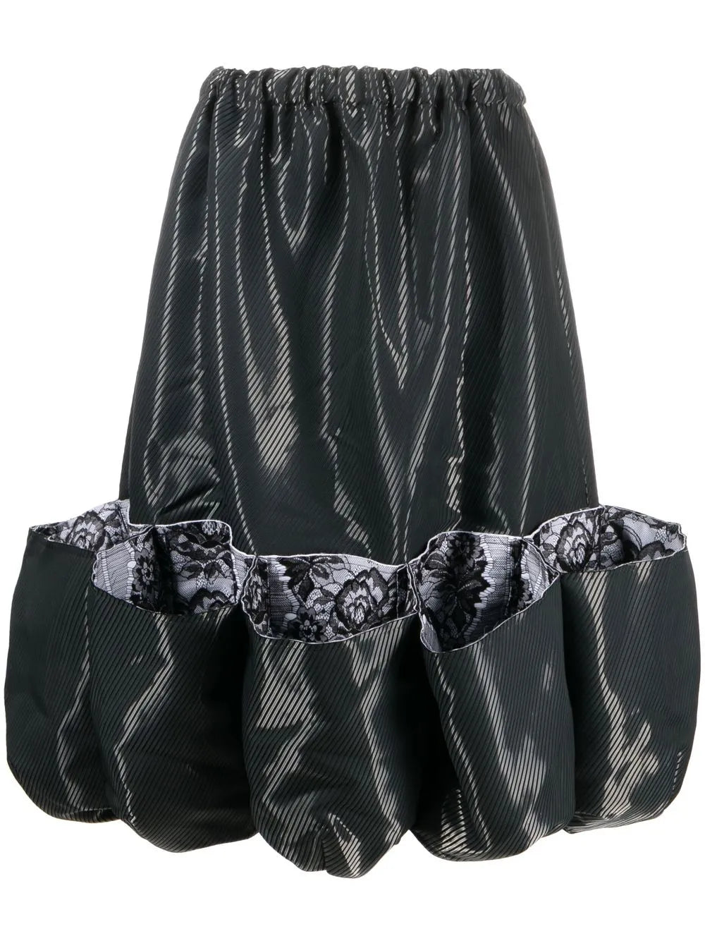 Puff Hem Lace-Trim Skirt
