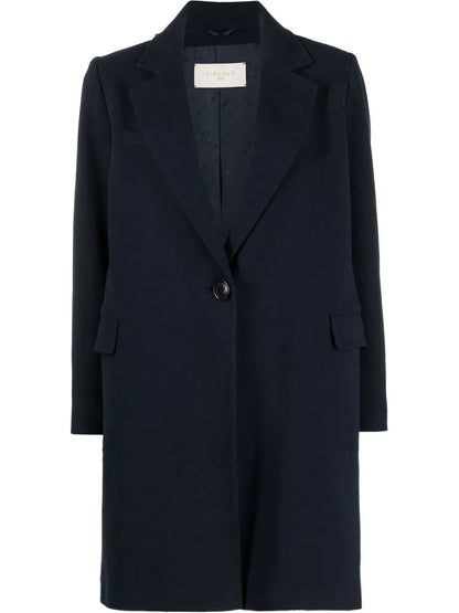 Buttoned-Up Single-Breasted Coat