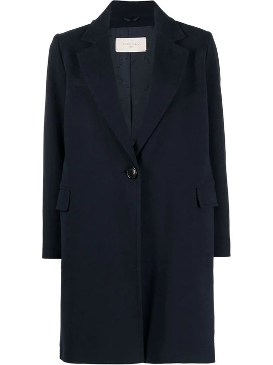 Buttoned-Up Single-Breasted Coat
