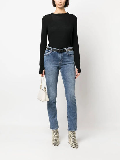 High-Rise Straight-Leg Jeans